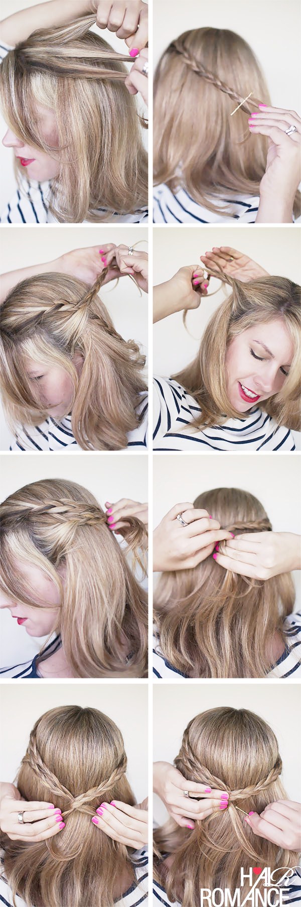 Easy Hairstyles For Long Hair Tied Up The triple tied braid