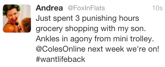 coles online trolley tweet