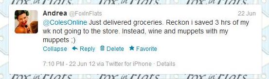 coles online tweet