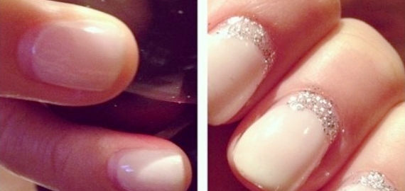 shellac mani re-growth