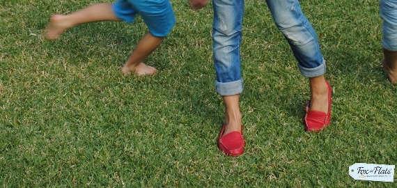 Fox in Flats Shoes that survive a kids party in style