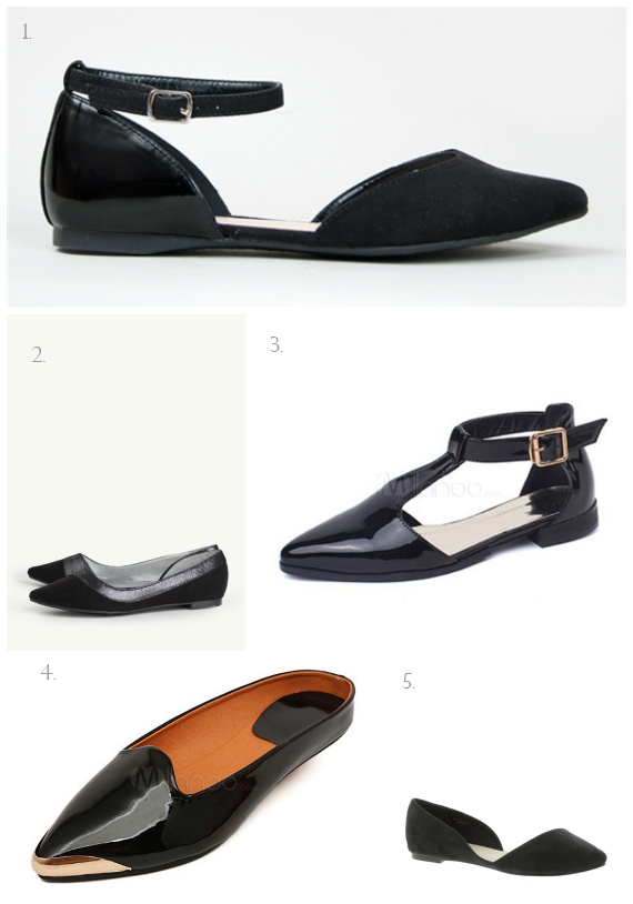 Pointed flats under fifty