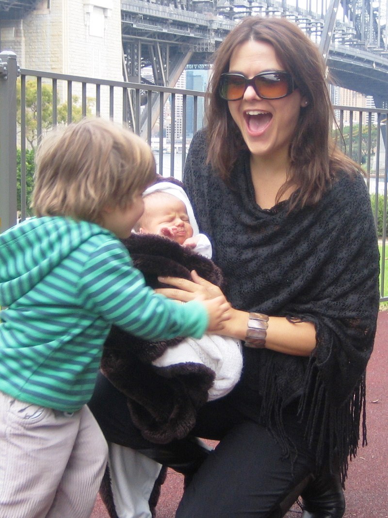 Andreas first outing with baby