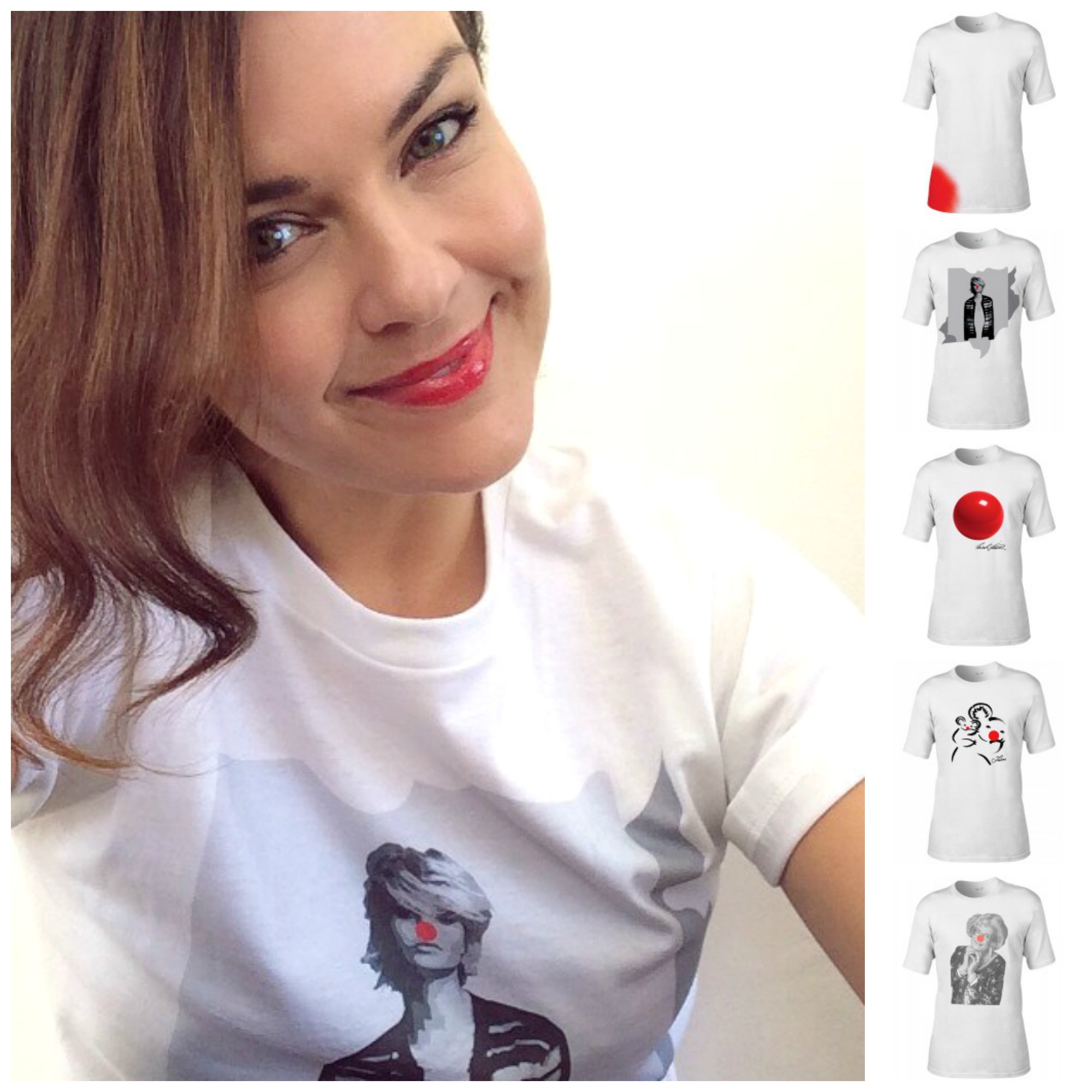 Red Nose Day Fox in Flats Designer Tshirt