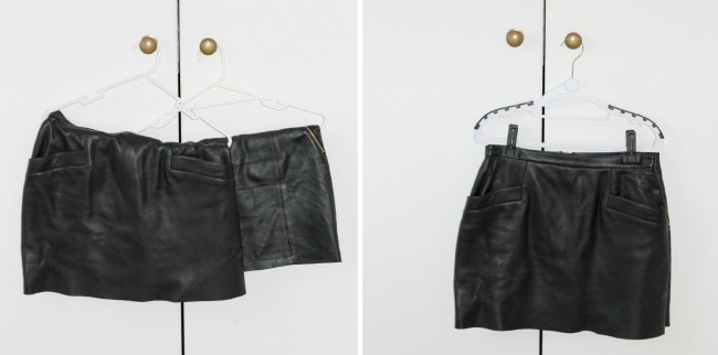 Two leather skirts